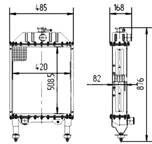 Радиатор водяной 1221Т-1301010 Трактор МТЗ