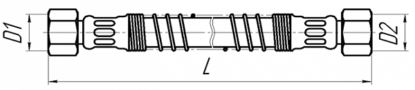 Шланг СБ подъема кабины L=415 МАЗ  оплетка